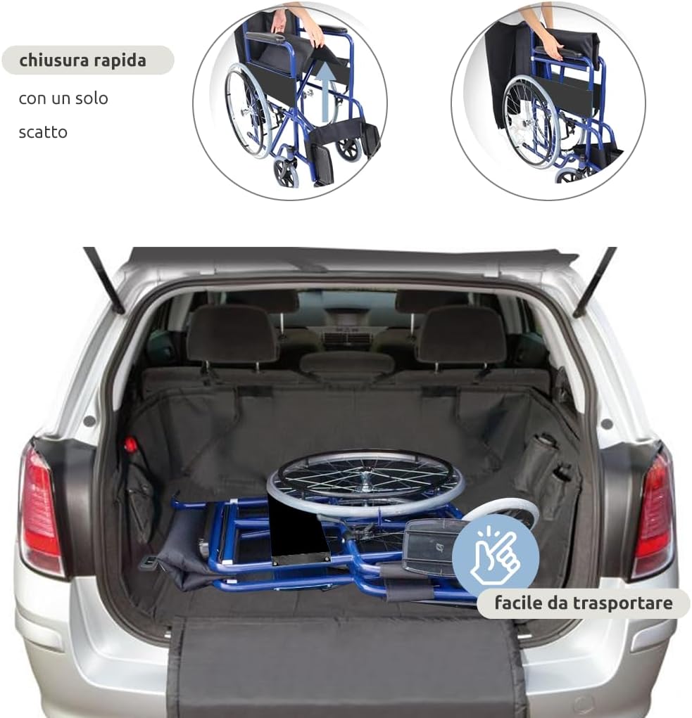 Sedia a Rotelle pieghevole leggera ad autospinta per disabili ed anziani GOVITA image 1