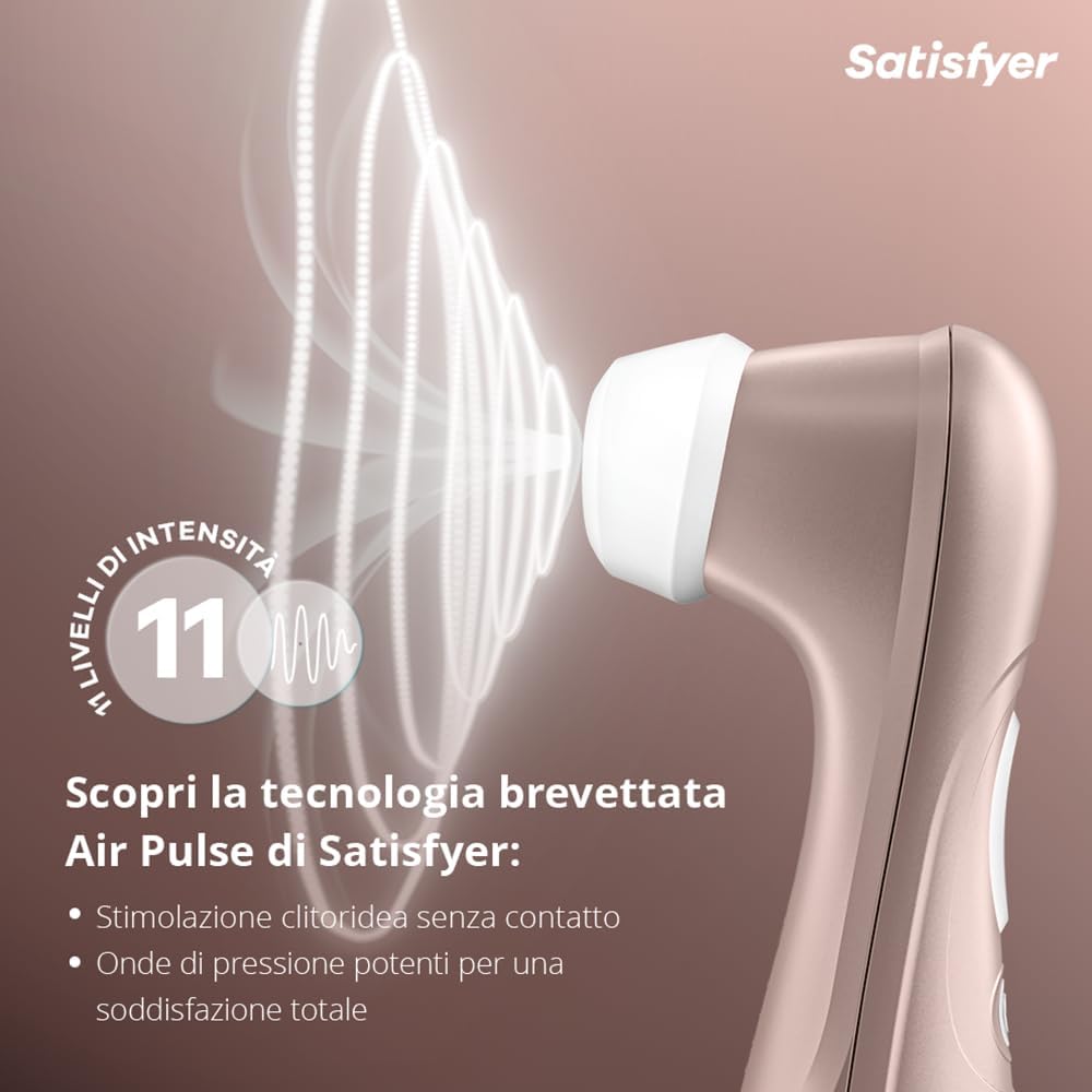Satisfyer Pro 2 Vibratoreper donna professionale Dildo | Vibratore Silenzioso | Forte Stimolazione Clitoridea | Giocattoli Sessuali per Donne | Vibratore ad Onda di Pressione con Vibrazioni