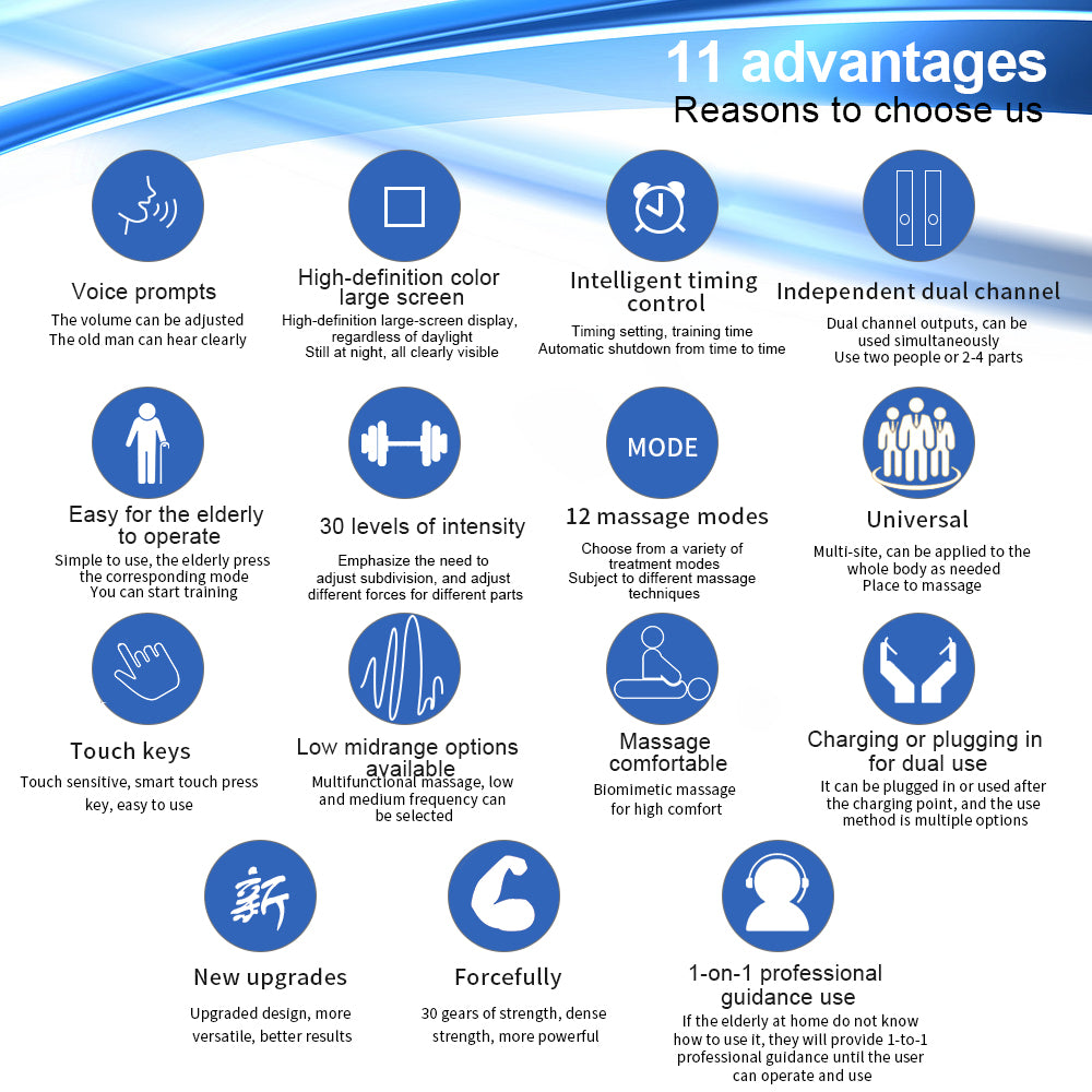Dispositivo TENS e EMS per terapia a bassa frequenza 12 modalità image 7