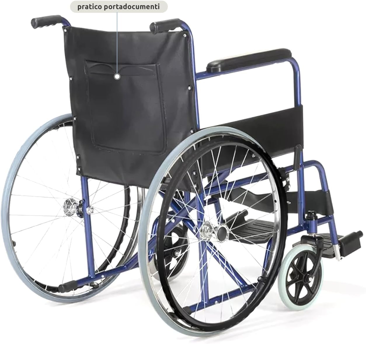 Sedia a Rotelle pieghevole leggera ad autospinta per disabili ed anziani GOVITA image 5