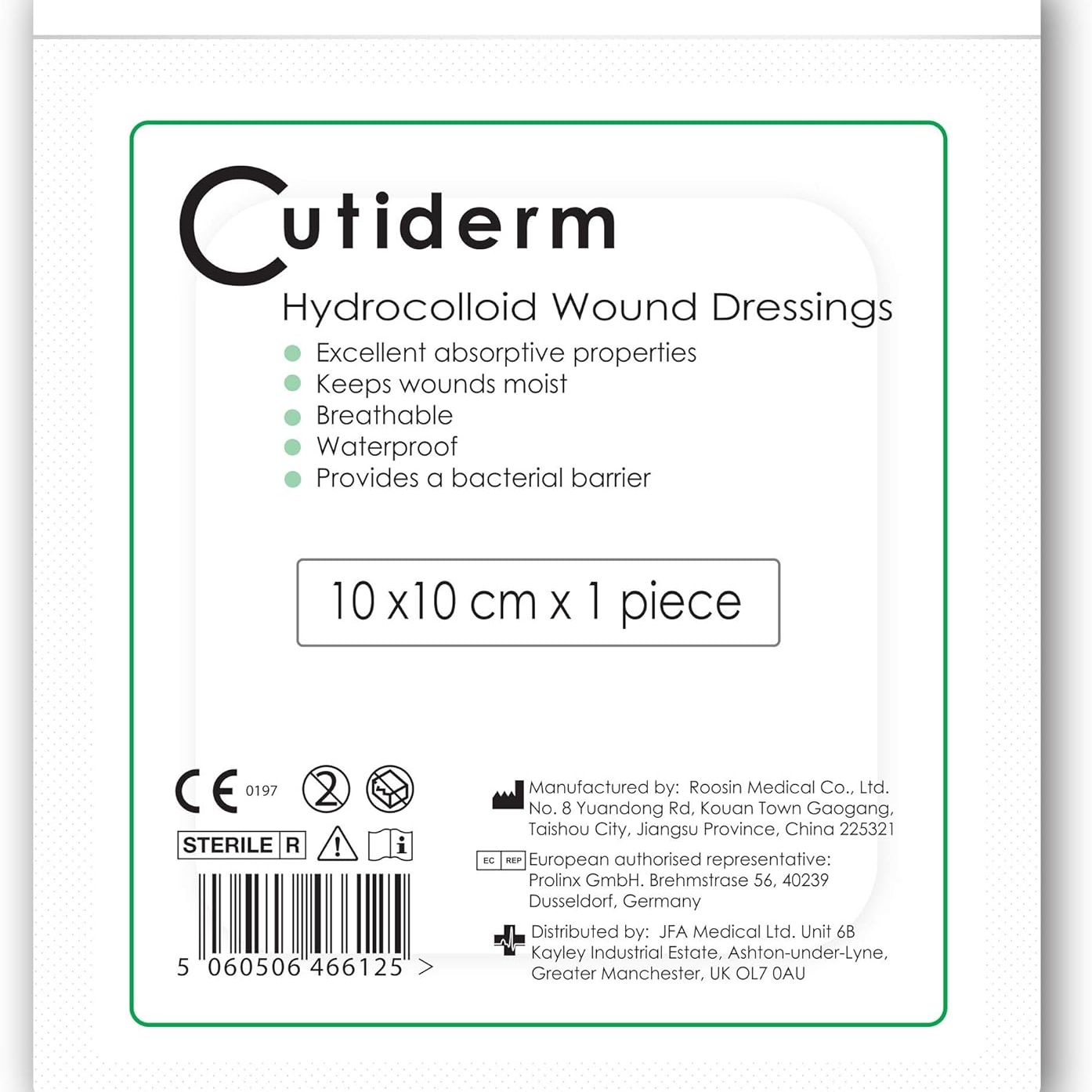 Cutiderm medicazione sterile idrocolloidale adesiva 10cm x 10cm image 5