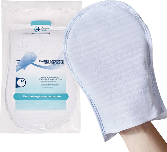 Manopole Saponate Monouso con detergente a pH fisiologico super delicato 100 pe image 0