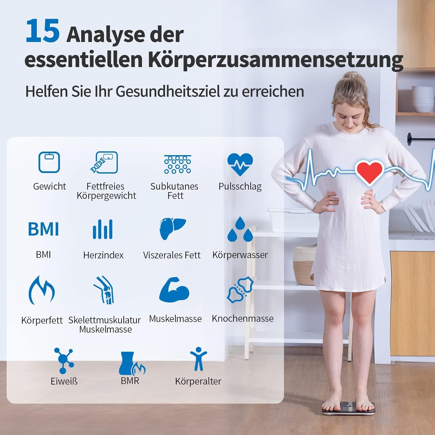 Bilancia Pesapersone Digitale, Bilancia Impedenziometrica Professionale - Medical Net Store