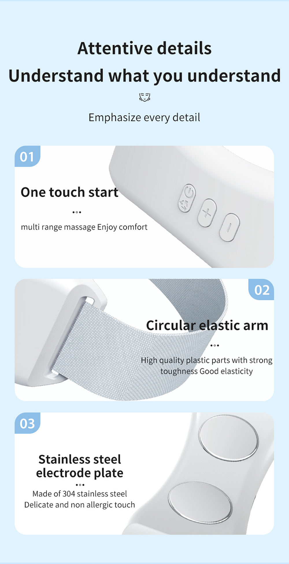 EMS Massaggiatore per il lifting del viso rassodante antirughe - Medical Net Store