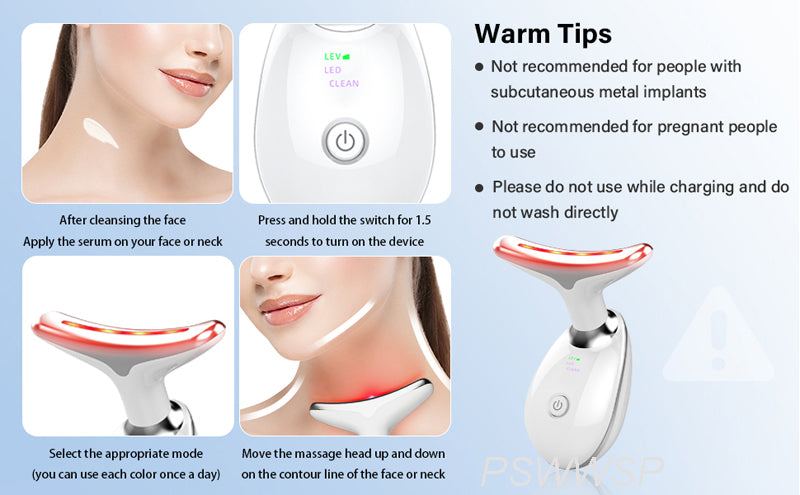 Dropshipping Facial Massager Neck Facial Beauty Device Lifting Tighten Skin Care - Medical Net Store
