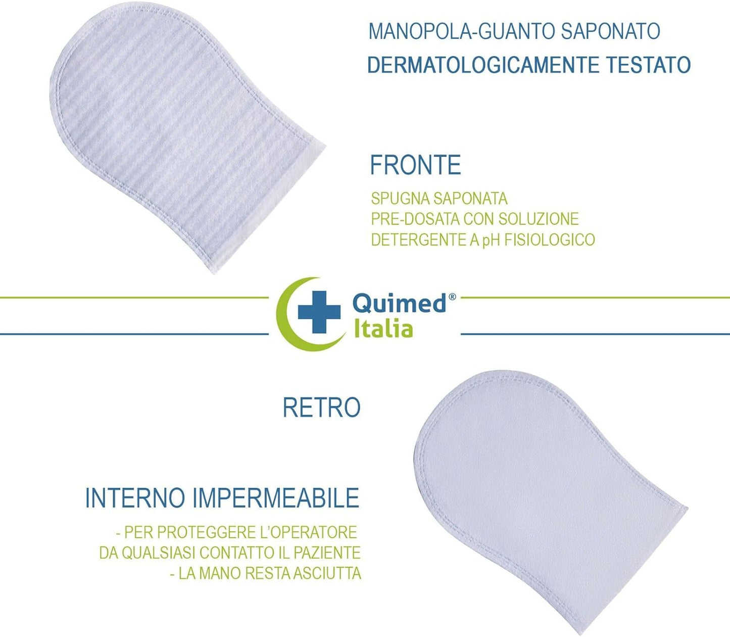 Manopole Saponate Monouso con detergente a pH fisiologico super delicato 100 pe image 2
