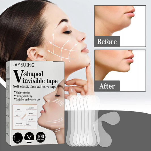 V-Shaped stiker adesivi invisibili per lifting viso 100 pz image 0