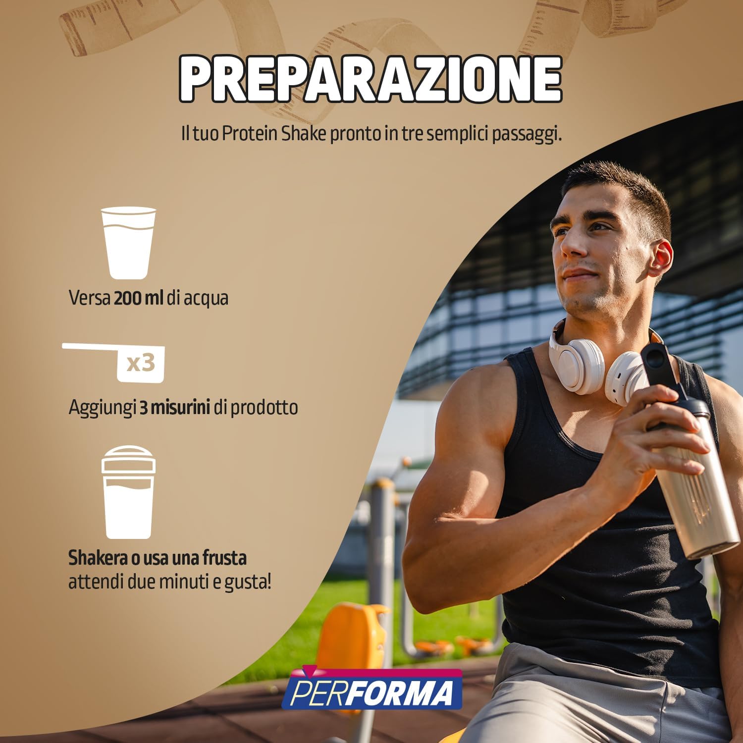 Performa | Protein Shake Cookies Caramello, 340g, Alto Contenuto di Proteine - Medical Net Store