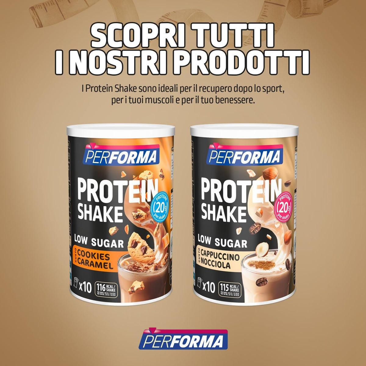 Performa Protein Performa | Protein Shake Cookies Caramello, 340g, Alto Contenuto di ...