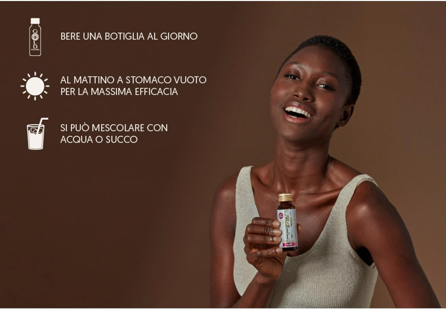 GOLD COLLAGEN Pure - Integratore Liquido Collagene Marino  1 Pack 10x50 ml - Medical Net Store