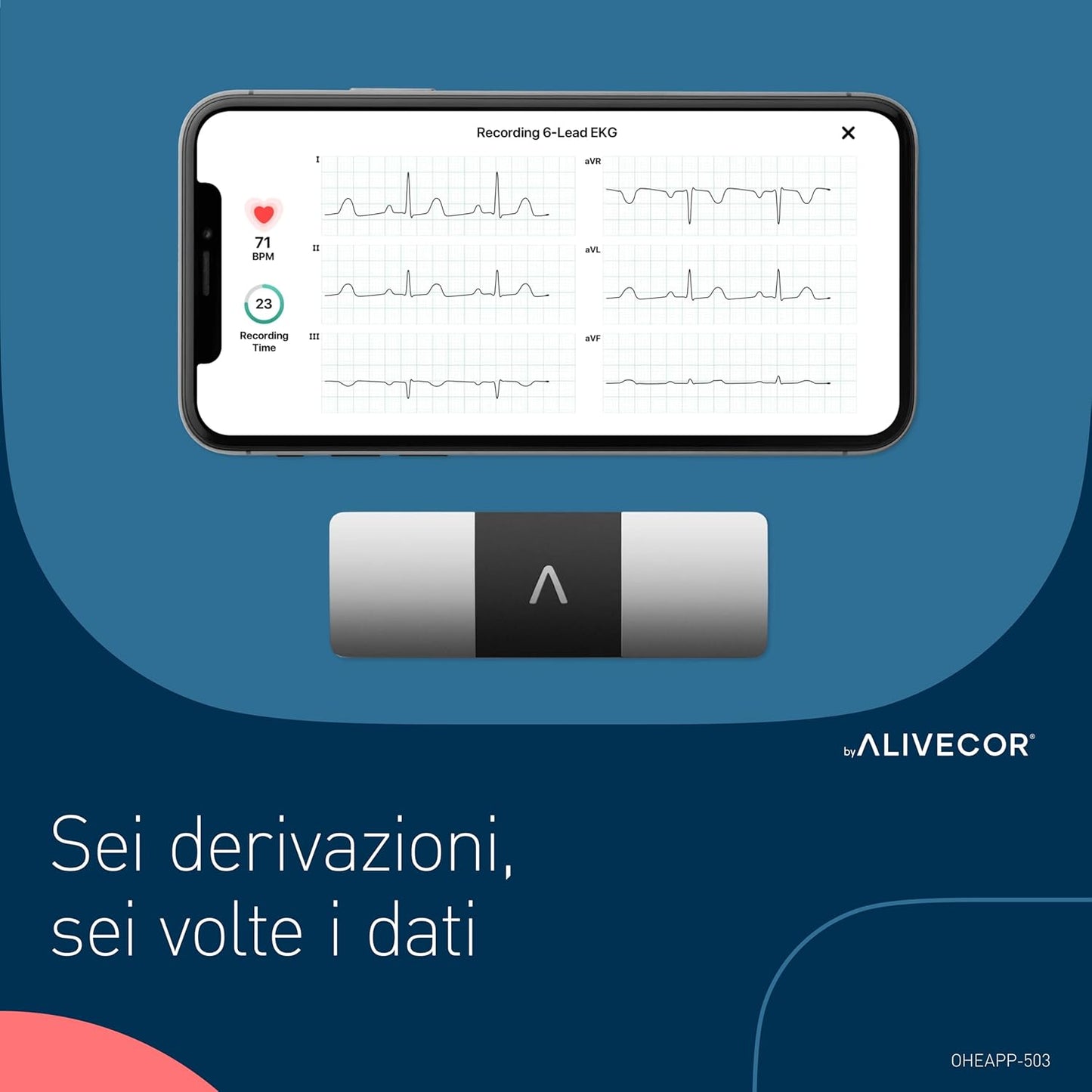AliveCor KardiaMobile 6L ECG Portatile a 6 Derivazioni image 4