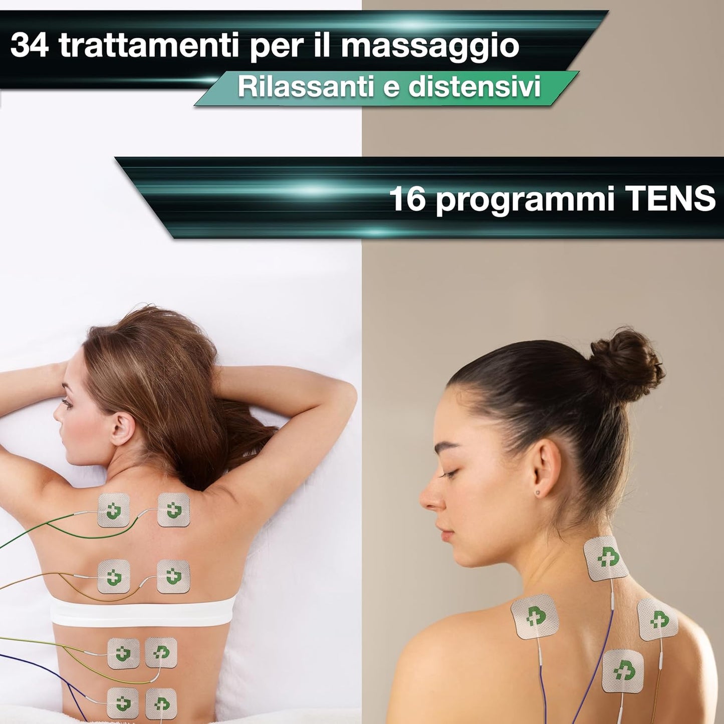 TESMED Max 830: Elettrostimolatore Muscolare Professionale Tens / EMS / Massaggio con Stimolazioni Sequenziali, 4 Canali, 115 Programmi di cui 20 Personalizzabili, Ricaricabile, Inclusi 20 Elettrodi