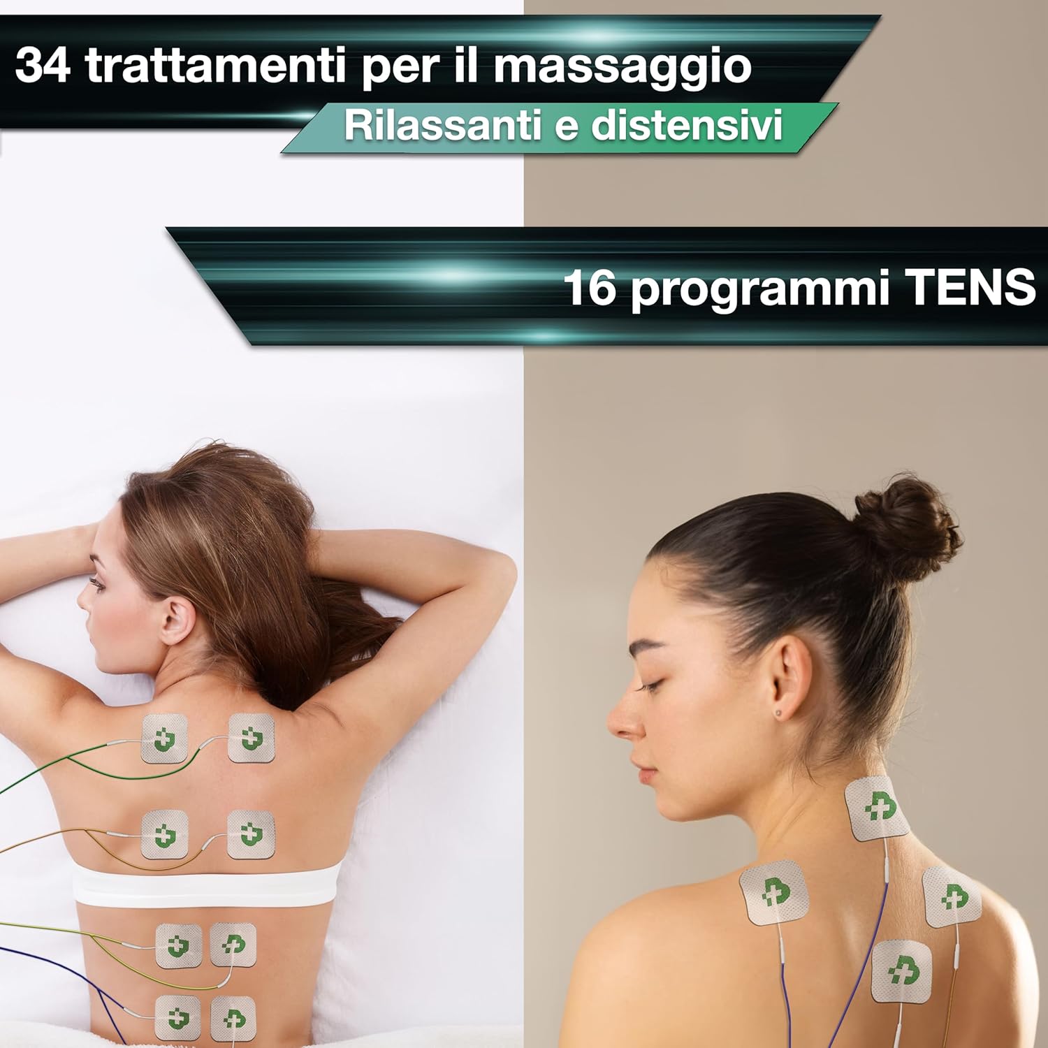 TESMED Max 830: Elettrostimolatore Muscolare Professionale Tens / EMS / Massaggio con Stimolazioni Sequenziali, 4 Canali, 115 Programmi di cui 20 Personalizzabili, Ricaricabile, Inclusi 20 Elettrodi