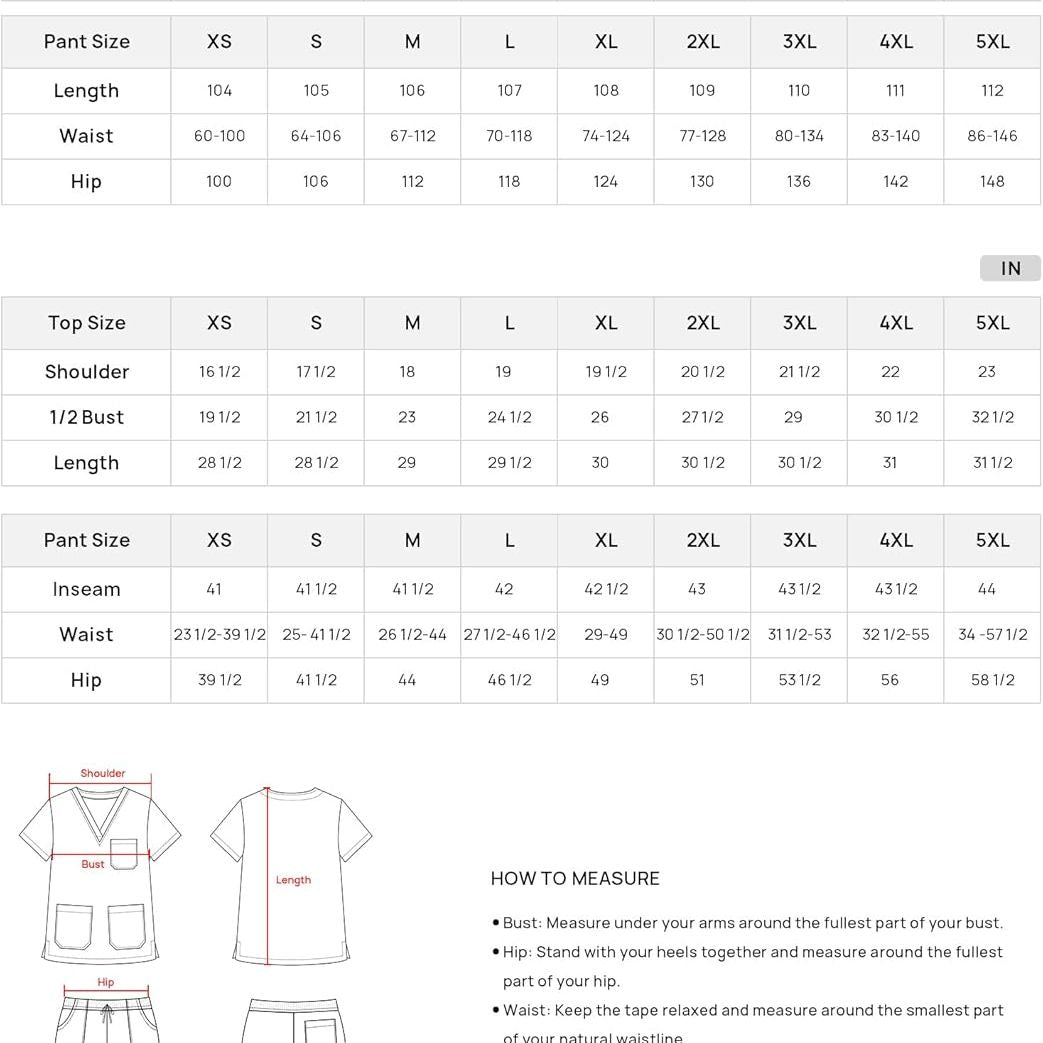 MISEMIYA - Uniformi Unisex Set Camice – Uniforme Medica con Maglia e Pantaloni - Medical Net Store