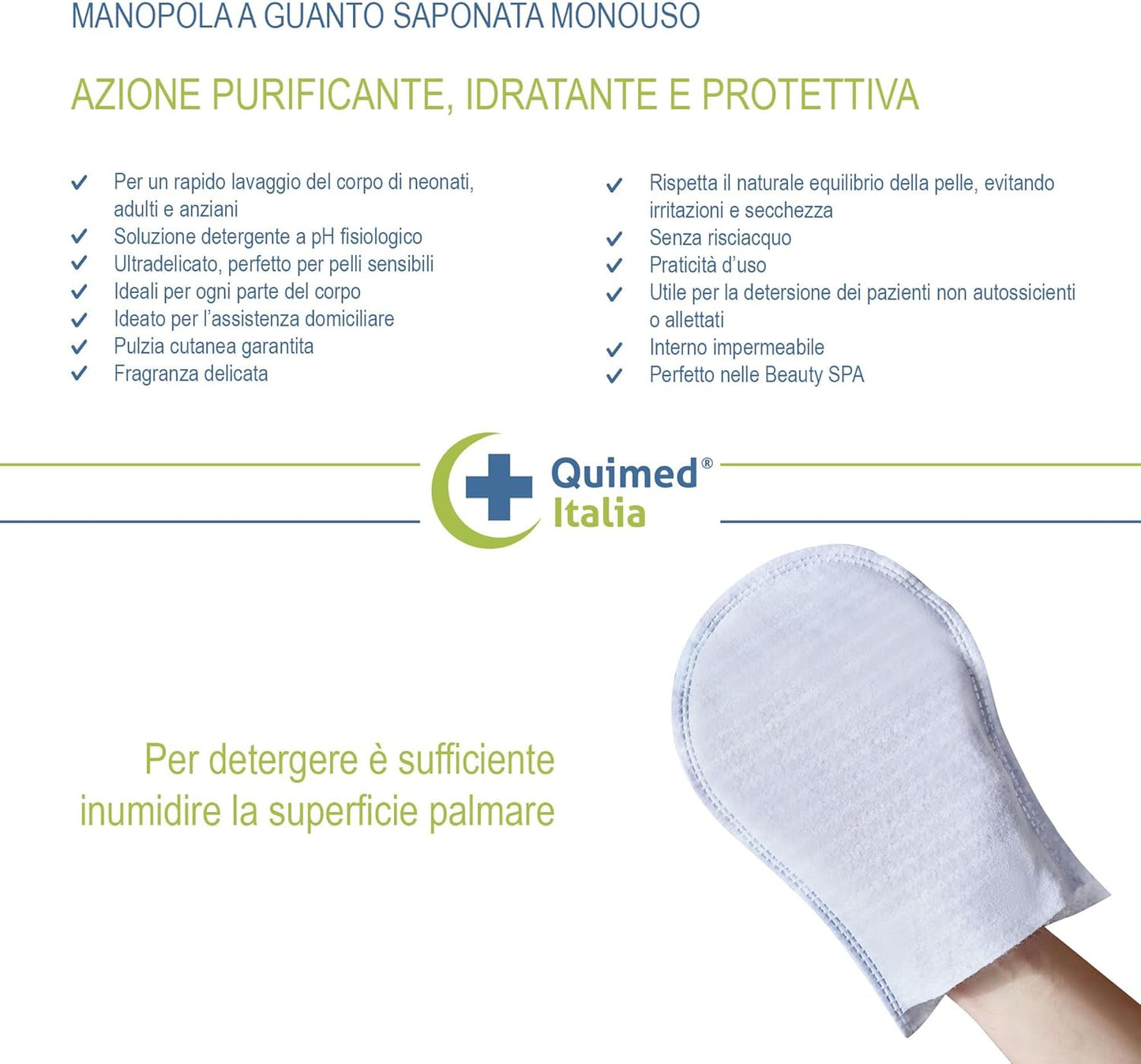 Manopole Saponate Monouso con detergente a pH fisiologico super delicato 100 pe image 3
