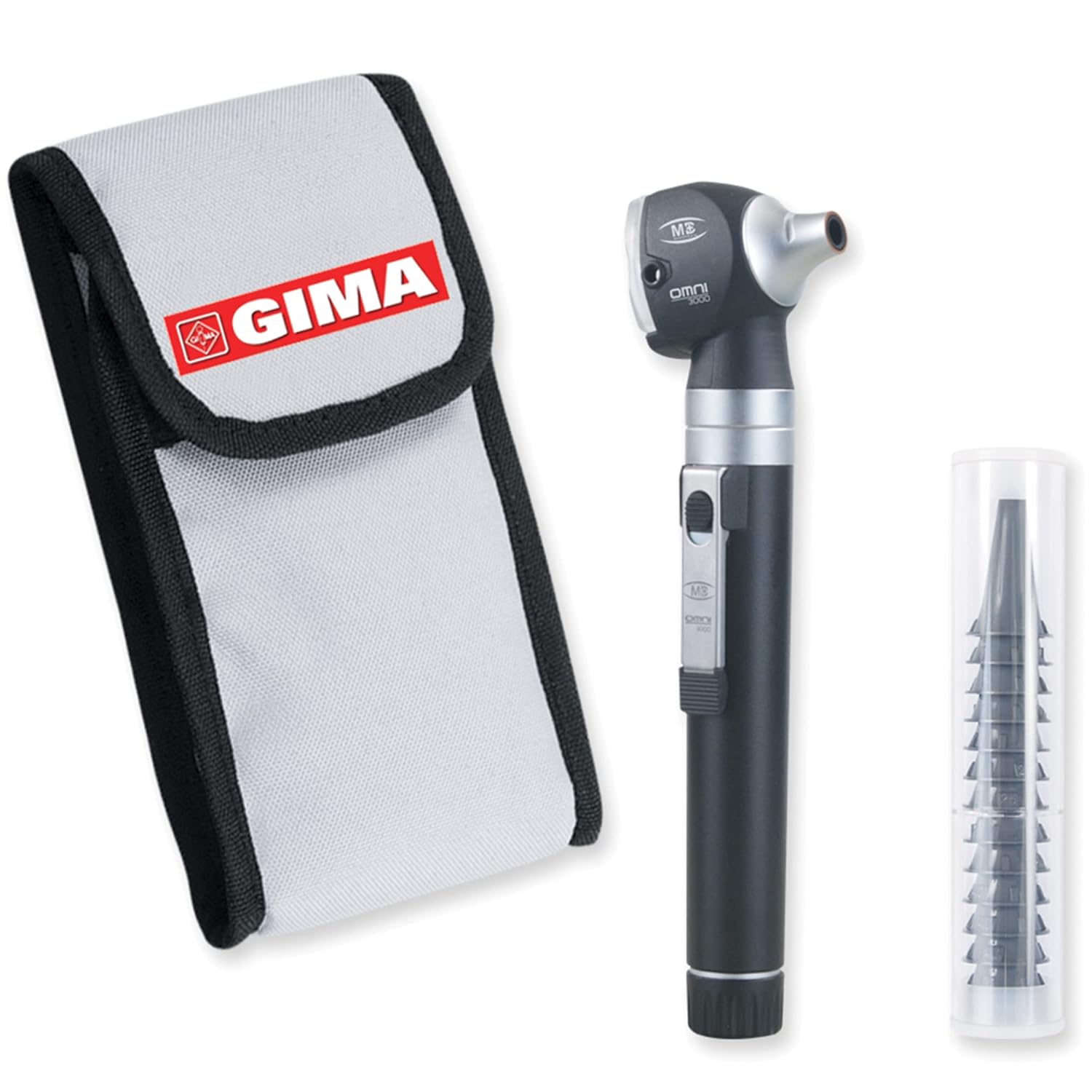 GIMA F.O. Sigma Otoscopio xeno alogeno con 14 speculum monouso - Medical Net Store