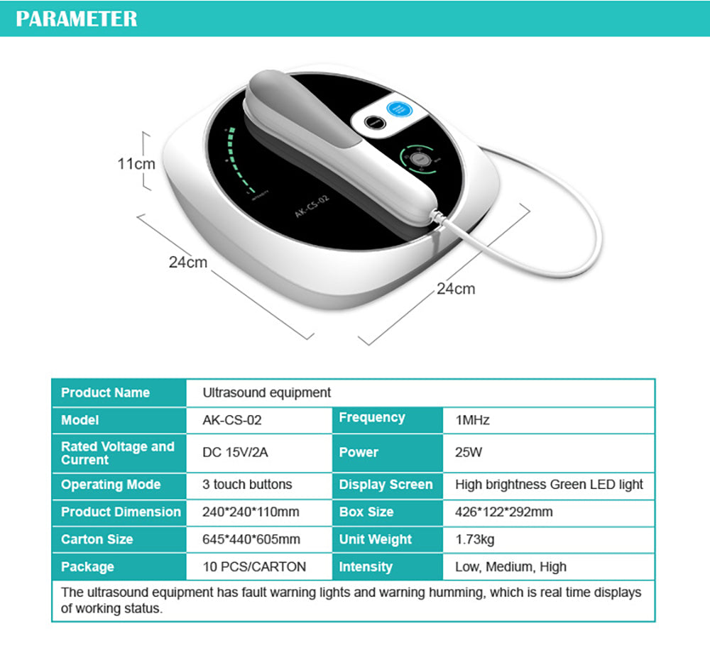 Dispositivo per fisioterapia ad ultrasuoni per dolori articolari - muscolari - Medical Net Store